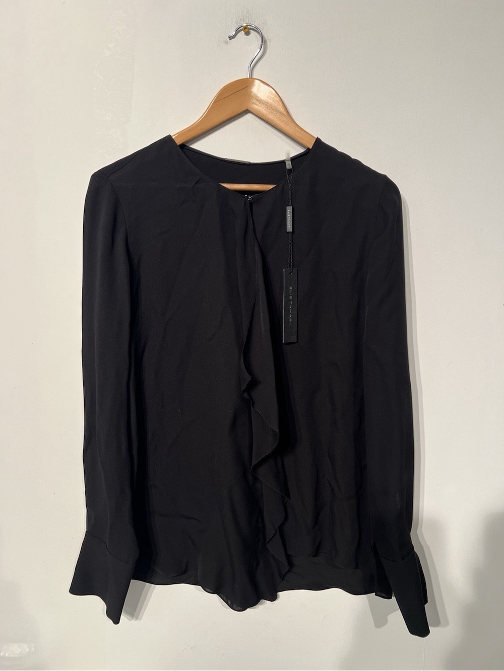 Elie Tahari silk blouse Large Black Pernilla Blouse